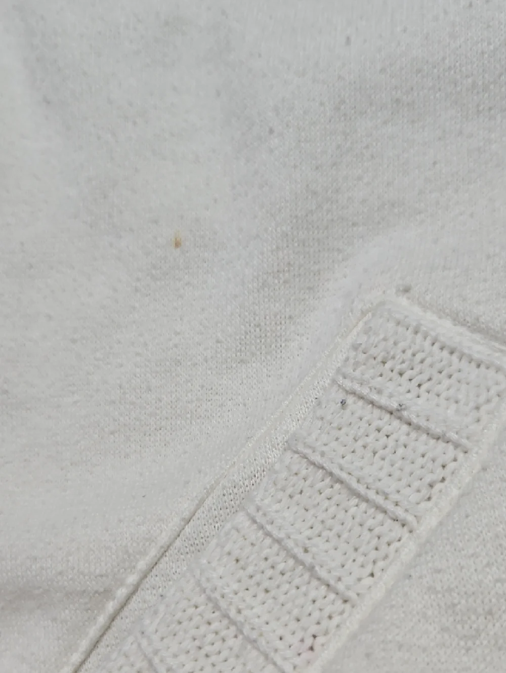 Vintage Carriage Court Cream Mock Neck Sweatshirt Large Cable Knit Trim